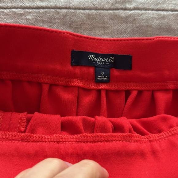 Madewell Vibrant Red Mini Skirt - Picture 3 of 4
